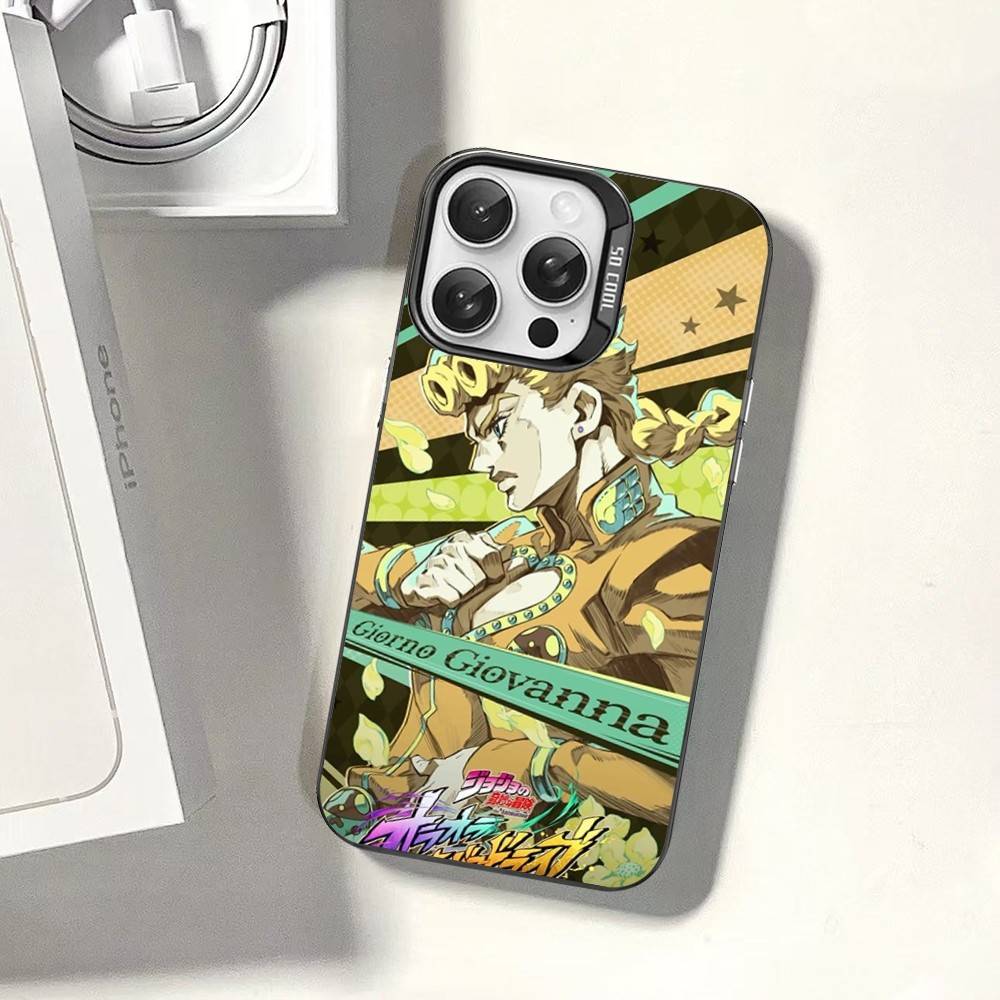 

Anime Jojo Bizarre Adventure Phone Case For IPhone 17 16 15 14 11 12 13 Pro Max Plus Pro Colored Silver Cover iPhone 15 plus
