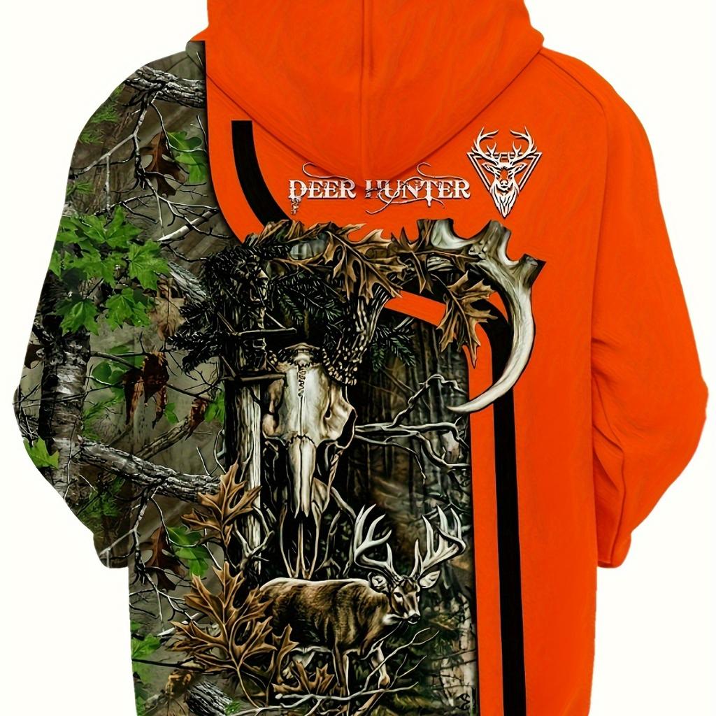 Deer Hunter Bequemer Druck Hoodies Fashion Sweatshirt Herren Kleidung Casual Muster Hoodie Street Fashion Herbst Tiki Stil