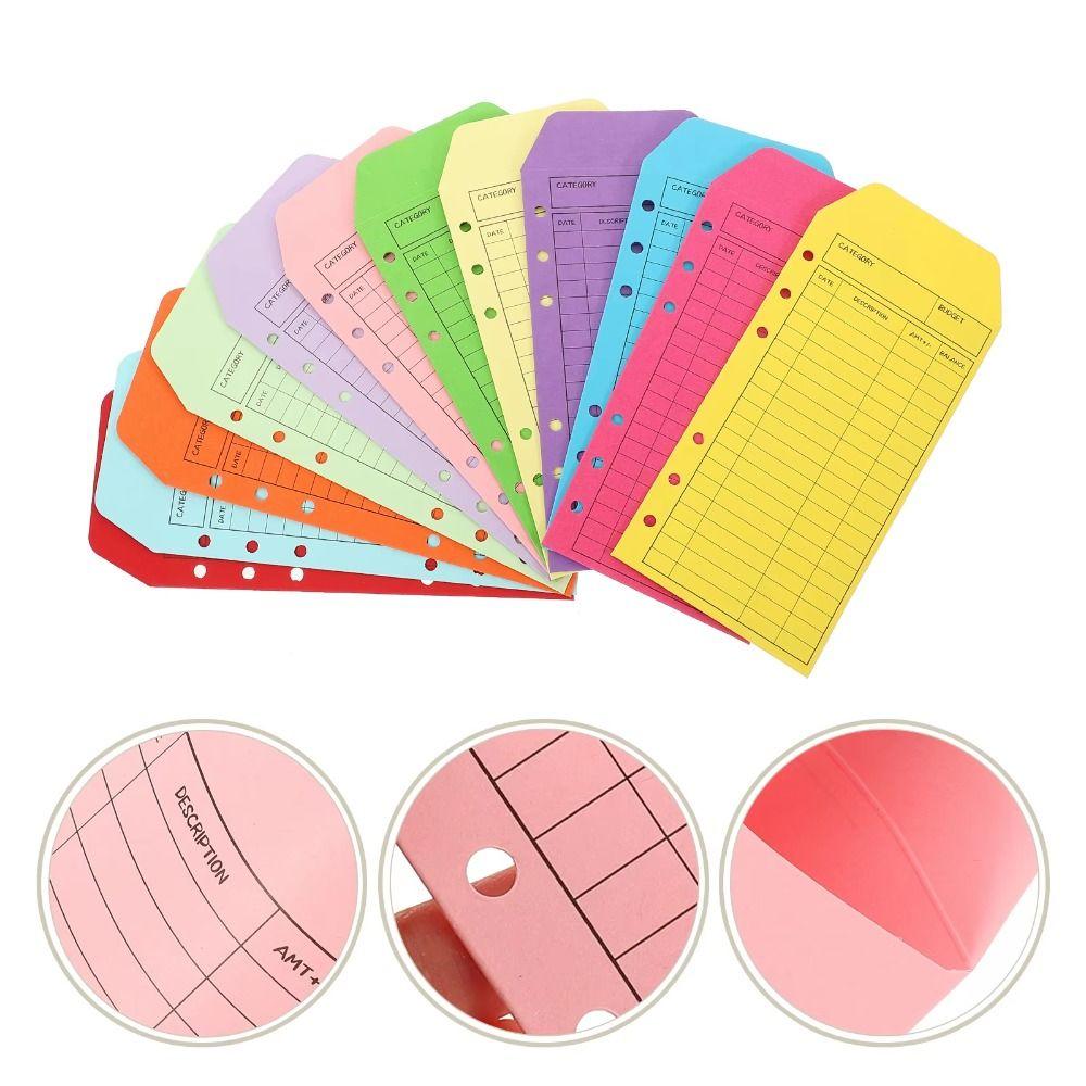 12pcs/set Cardstock Cash Envelope Thickened Kraft Paper Envelopes Budget Envelope  Daily Expenses