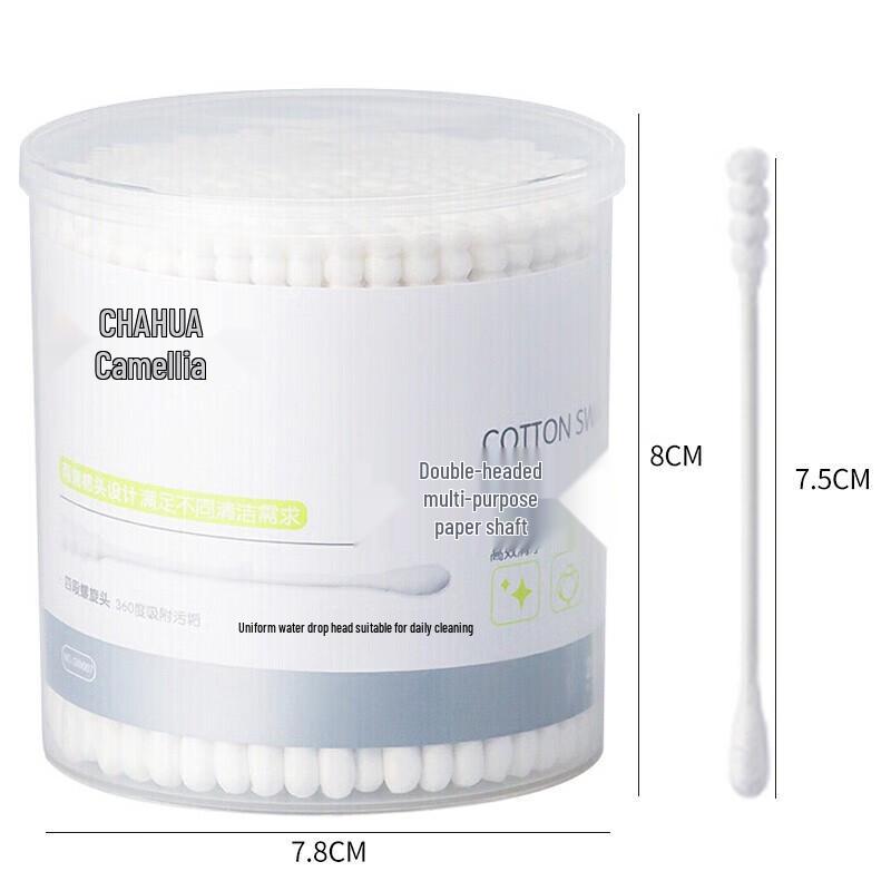 Camellia Double-Headed Paper Stick Cotton Swabs