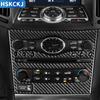 Real Carbon Fiber Central Control Panel Sticker Interior Accessories Styling Decoration For Infiniti G37 2007-2013 Q60