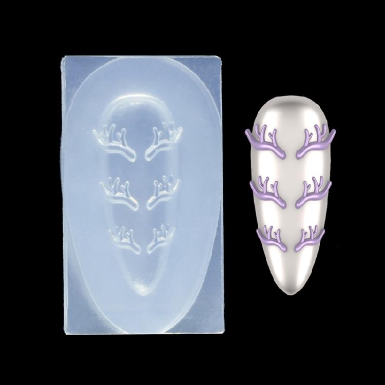 Silicone Nail Art Molds Flower Animal Cloud  Antler Pattern 3d Nail Carving Mold Silicone Nail Carving Mold Enduring