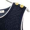 Unused LAISSE PASSE Shoulder Button No Sleeve Knit One Piece 38 Navy Women Used