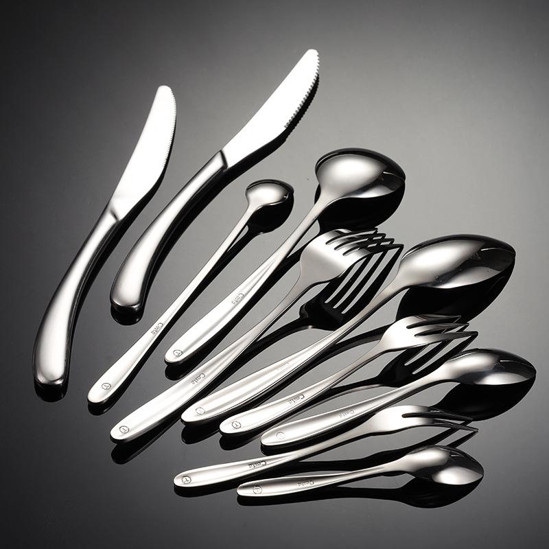 304 Stainless Steel Tableware Knives, Forks and Spoons Multi-specification COST Mirror Polished 201 Restaurant Gifts Tableware Thick