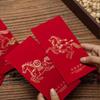 10pcs Hot Stamping Red Envelope Traditional Chinese Style Hongbao Blessing Thickened Lucky Money Pocket New Year Celebration