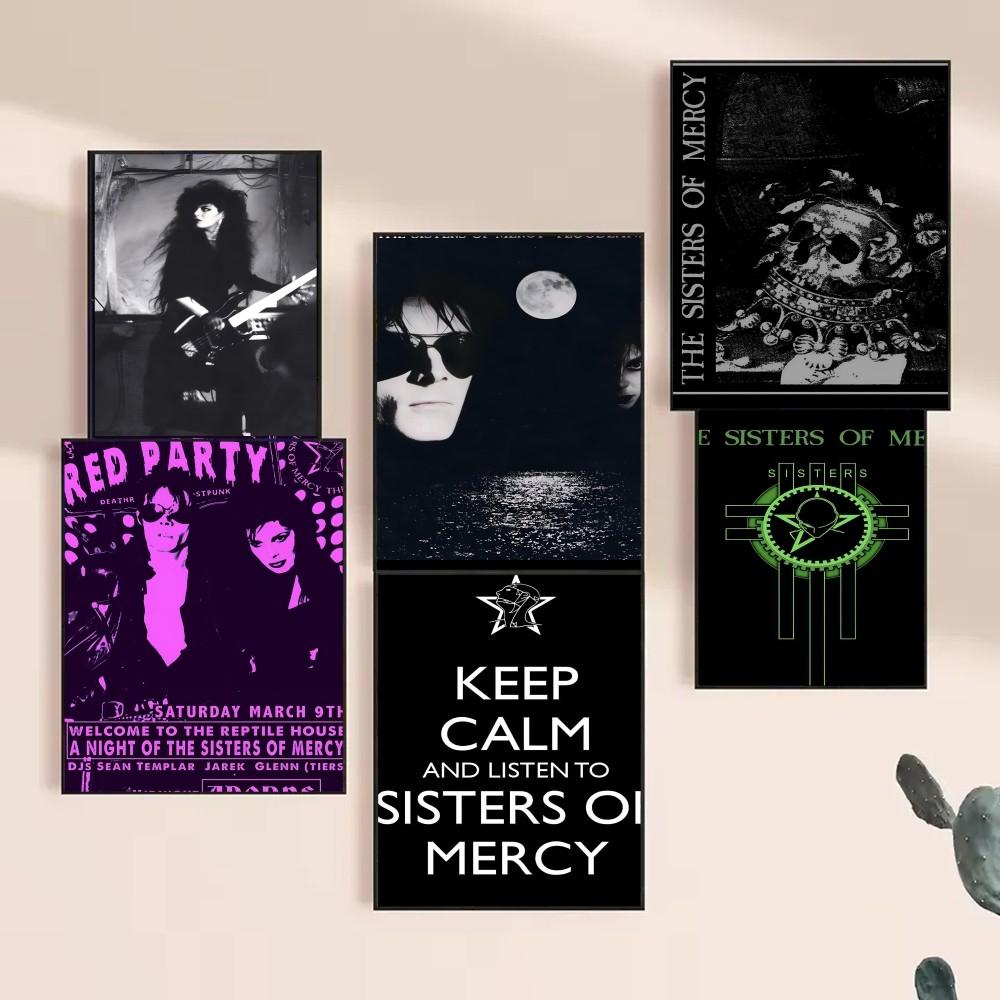 1pc Music Badn The Sisters Of Mercy Poster Poster HD Posters Home Room Bar Cafe Decor Art Wall Painting Picture
