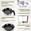Bottom Release Gravy Heat-Resistant Fat Separator with Fine Mesh Strainer for Cooking Oil Broth Soup and Pan Drippings