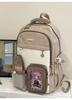 Schoolbag New High-value Japanese Ins Fresh and Sweet Contrasting Color Splicing Backpack Junior High School Students Lightweight Travel Backpack