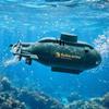 Remote Control Mini Submarine Six Channel Wireless Electric Underwater Toy Boat for Kids Bath Pool Aquarium Play