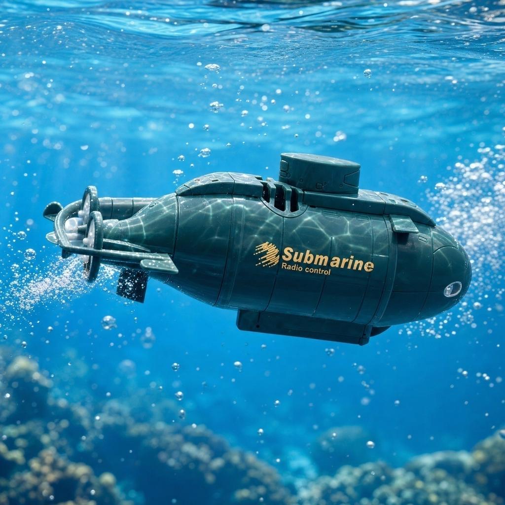 Remote Control Mini Submarine Six Channel Wireless Electric Underwater Toy Boat for Kids Bath Pool Aquarium Play