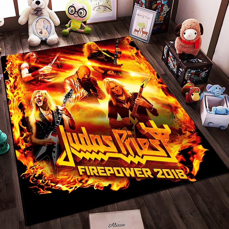 Judas Priest Firepower 2018 Design Rug Non-slip rug suitable for living room and bedroom sofas