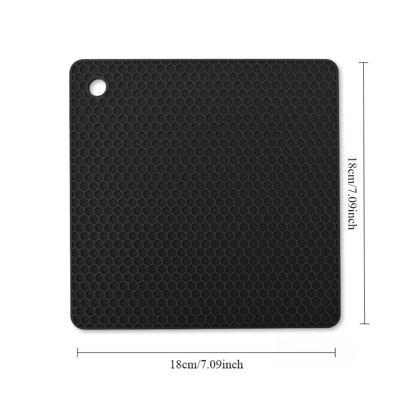 18cm Honeycomb Silicone Mat Drink Cup Coasters Heat Resistant Placemat Bowl Pad Square Non-Slip Pot Holder Kitchen Accessories