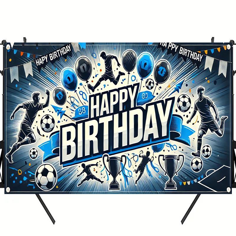 2D plane 1-piece birthday football banner birthday banner flag supplies