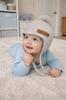 Baby Hat 34-36 Double Tied With Pompom Spring Autumn Light Beige