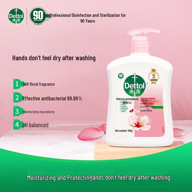 Dettol Moisturizing Antibacterial Hand Wash, Floral Scent