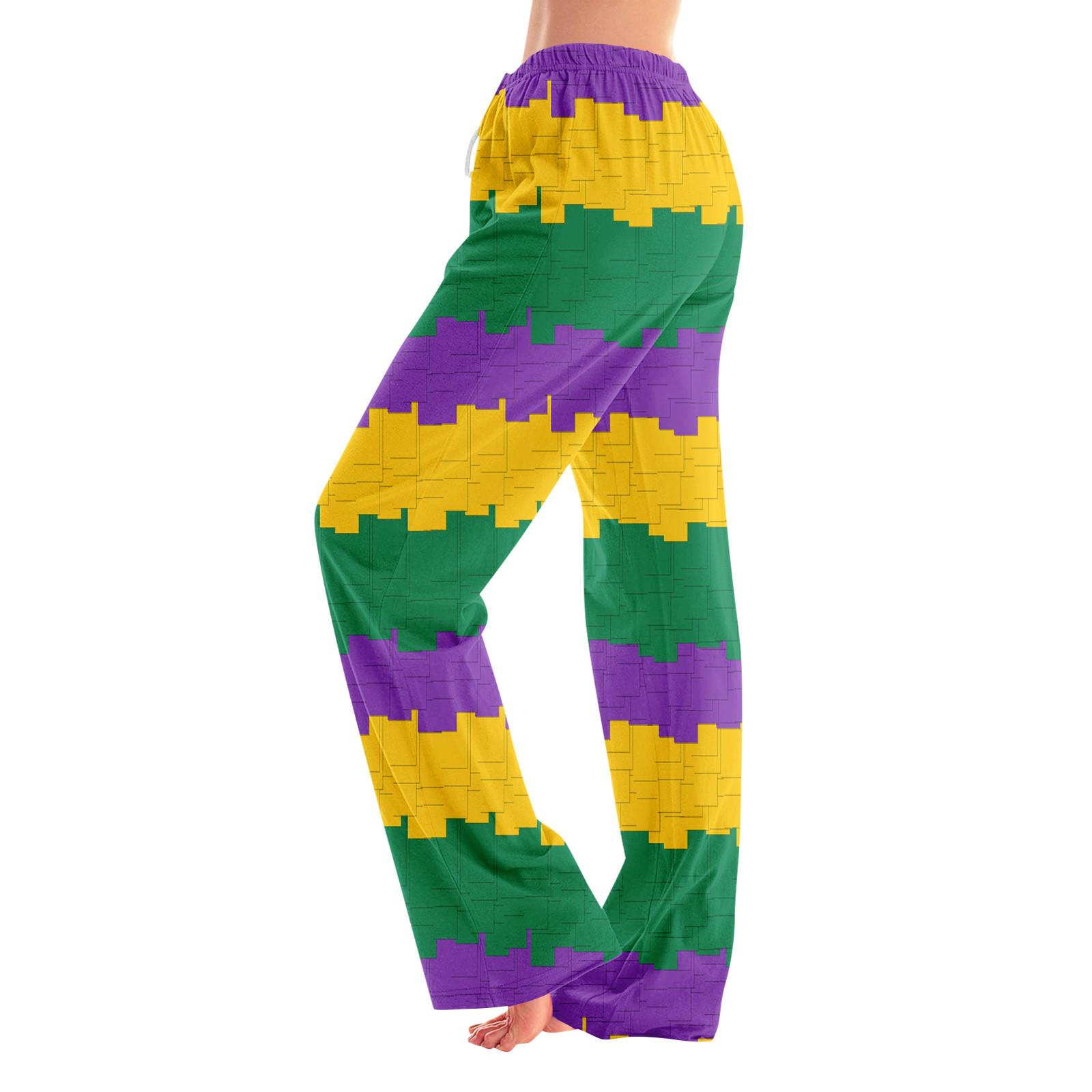 

Женские пижамные штаны, одежда для сна, повседневные брюки с эластичной резинкой на талии, удобные прямые свободные брюки для йоги XL жёлтый