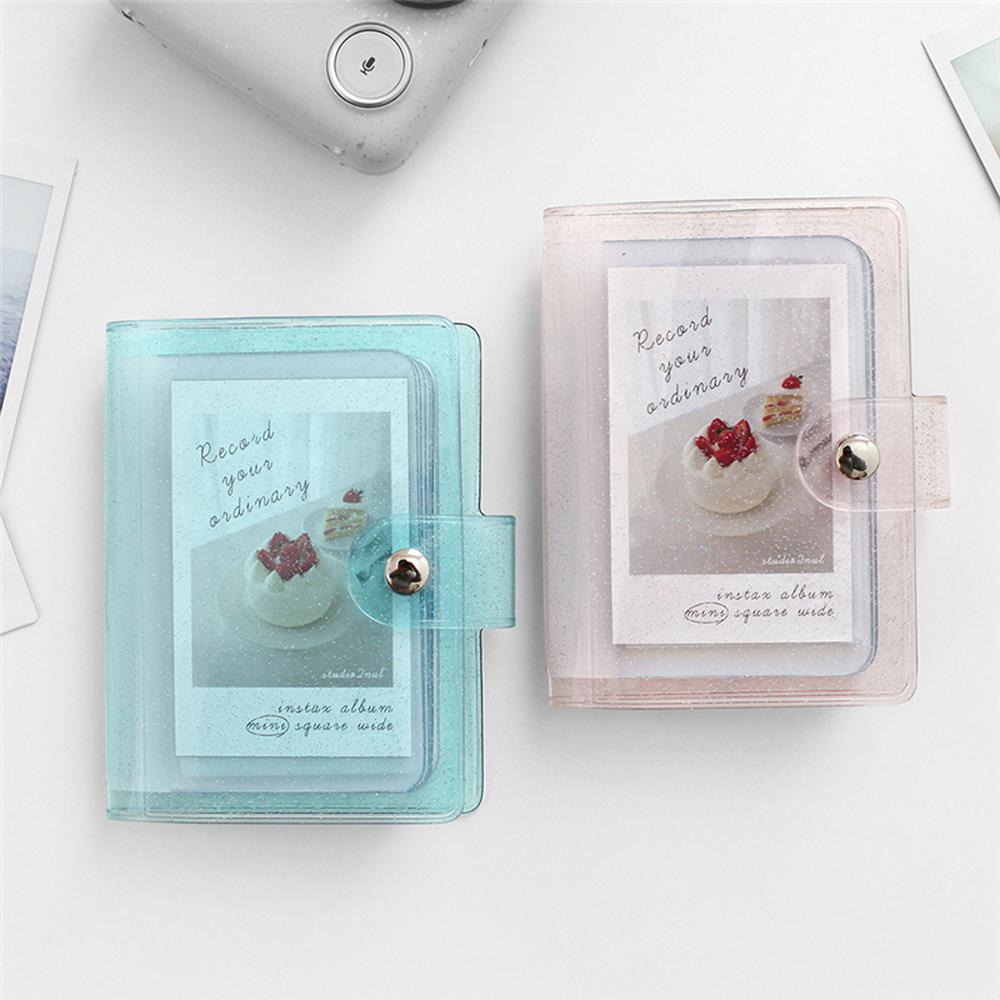 Transparent Glitter Jelly Color Binders Albums Photo Album Card Holder Card Stock Mini Photo Album