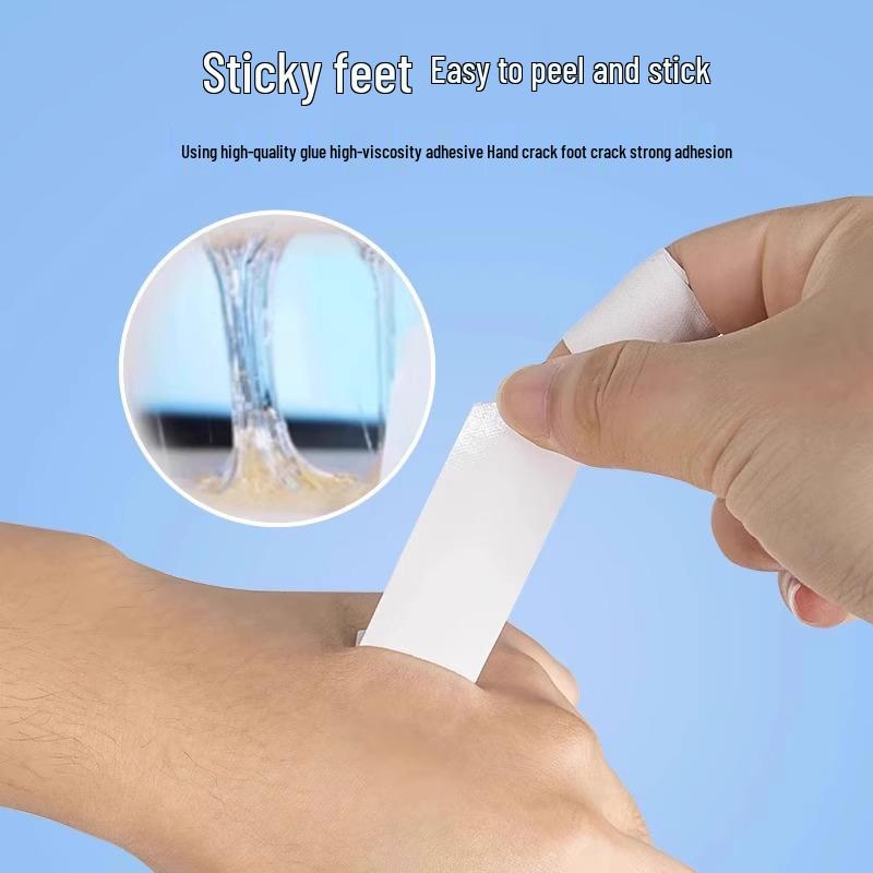 Bangpai Náplasti na praskliny prstů a chodidel, 100/krabička: Prodyšné lepidlo na popraskanou pokožku, vysoká viskozita pro suchost podzimu/zimy.