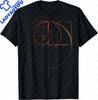 Fibonacci Golden Ratio Circle T Shirt  Streetwear Gifts for Men Personalized T-shirt Summer Tops