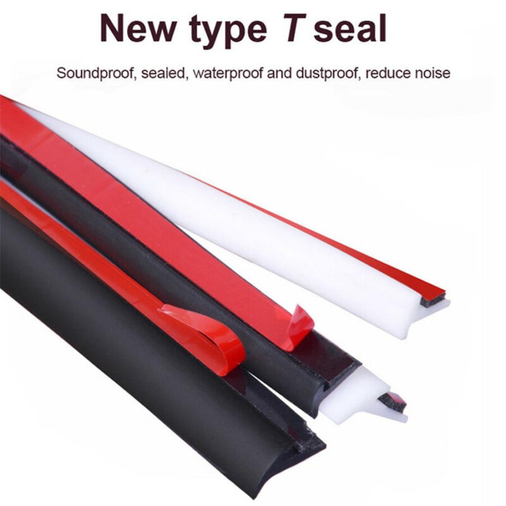 Bumper Sealing Strip Lip Side Skirt 5MM*7MM Vehicle 5 Meter Rubber Black