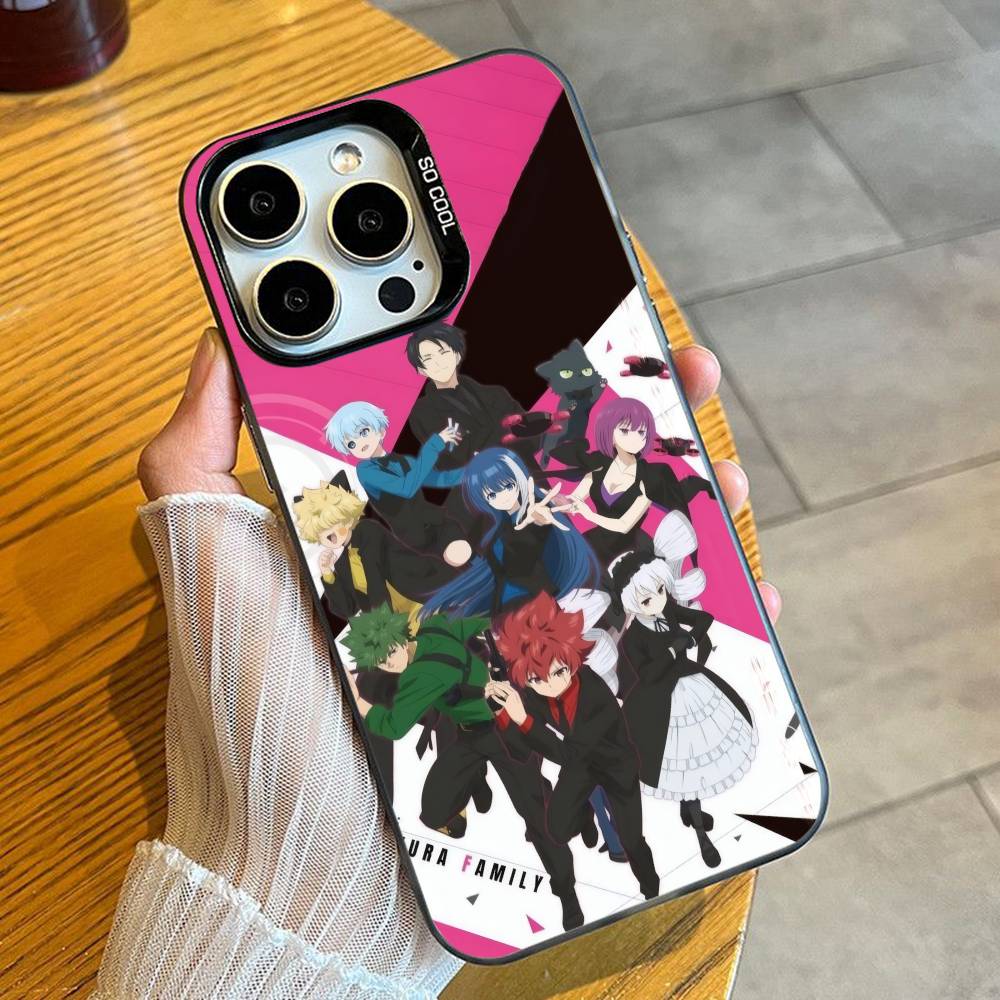 M-Mission Y-Yozakura-ES Family Season2 Phone Case For iPhone 16 17 15 14 12 13 Pro Max Black Candy Matte Shockproof Cover iPhone17