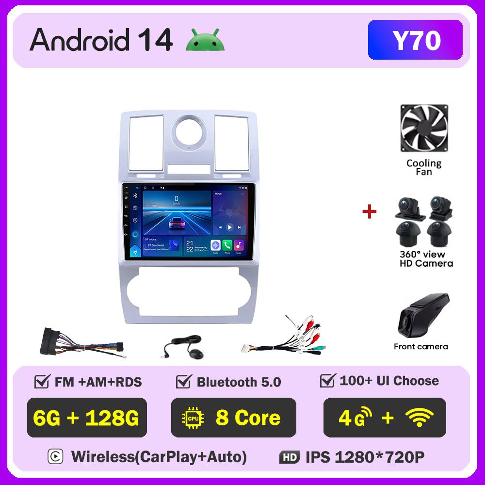 For Chrysler Aspen 300C 2004-2008 Car Radio Player Car Carplay Screen Autoradio Mirror Link Car Intelligent Systems 8 Core DSP