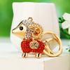 Cute Owl Crystal Rhinestones Crsytal Car Bag Keys Exquisite Pendant Cartoon Trendy Animal Key Chains Bag Charm