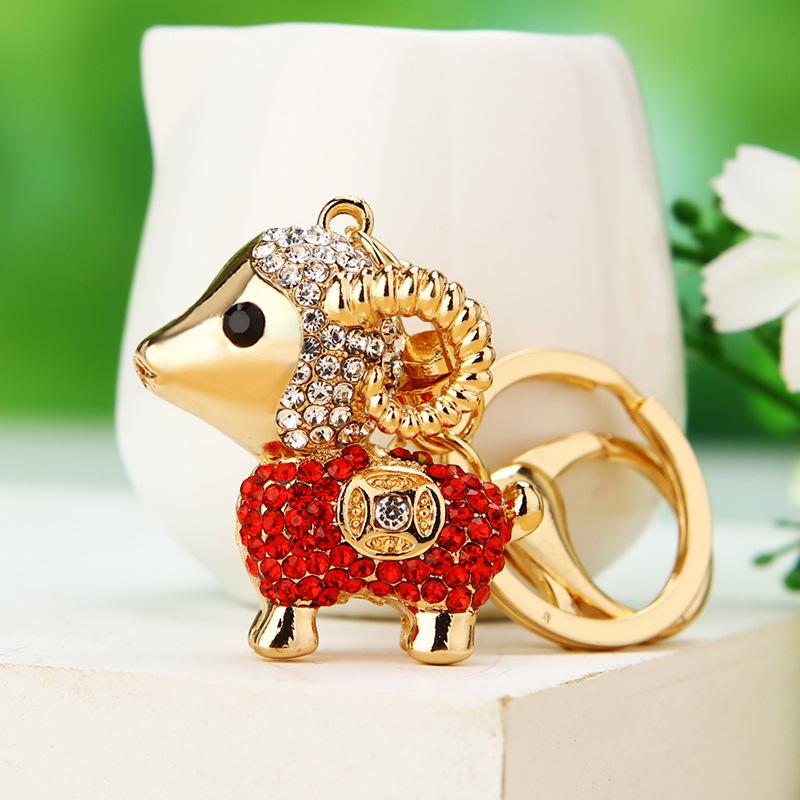 Cute Owl Crystal Rhinestones Crsytal Car Bag Keys Exquisite Pendant Cartoon Trendy Animal Key Chains Bag Charm
