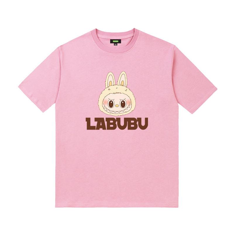 Labubu printed short-sleeved T-shirt men's and women's round neck top