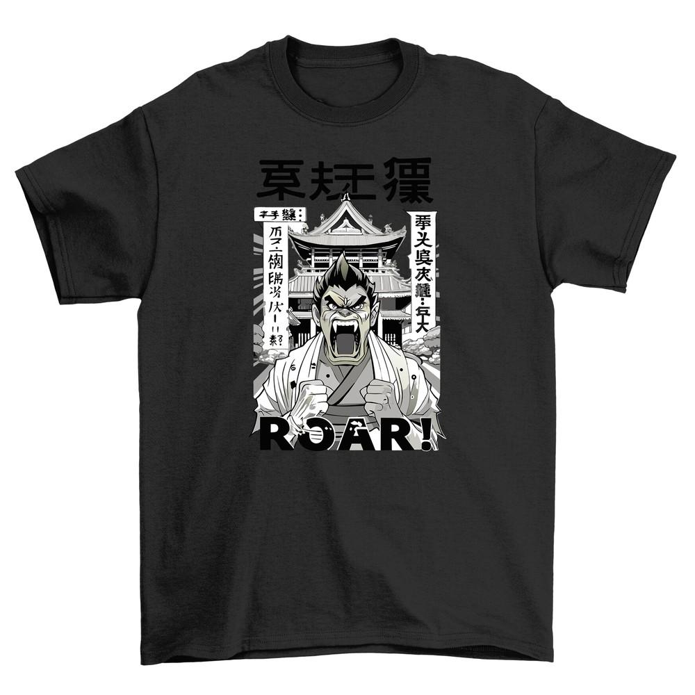 'Beast Roar Anime Character'' Funny Japanese Character T-shirt - Unleash Your Inn