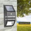 Solar Powered PIR Motion Sensor 2 LED   Wall Light Garden Security Lamps Black Warm White