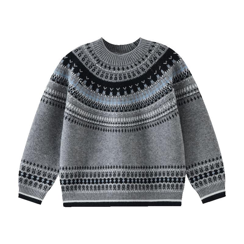 ASK JUNIOR Boys' Fair Isle Knit Sweater
