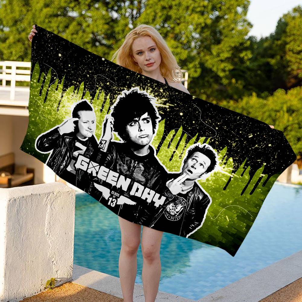 Classic Band G-Green D-Day Microfiber Beach Towel Absorbent Quick Dry Soft Yoga Swimming Resort Mountain Climbing Towel