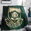 South Africa national football Printed Flannel Blanket, soft throw for bedroom sofa, washable,soccer fan merchandise, great gift.