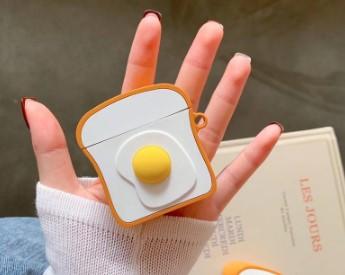 Ins Japan and Korea Cute Toast Egg AirPods Pro Protective Cover Apple 3 Generation Bluetooth Headset Silicone Cover for