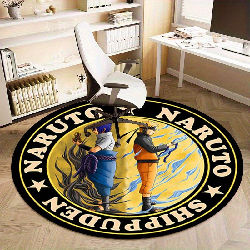 1 szt. Okrągły dywanik tematyczny Anime Naruto Shippuden - Wystrój domu, Okrągła mata do biura, Prezent zewnętrzny dla fanówRC2779