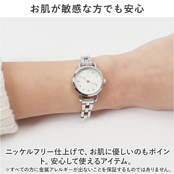 Fine pink Nickel-free watch, gold.