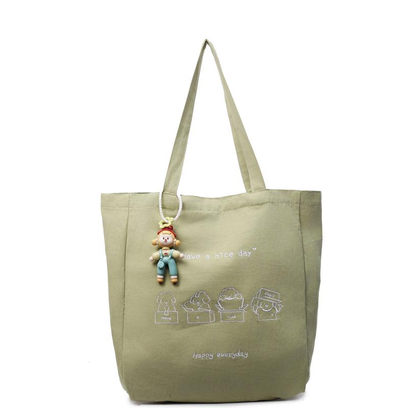 New 2025 Shoulder Bag Large Capacity Canvas Tote Bag Women's Casual Versatile Cloth Bag Class Bag