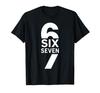67 SIX SEVEN Minimal Typography Birthday Number Art T-Shirt