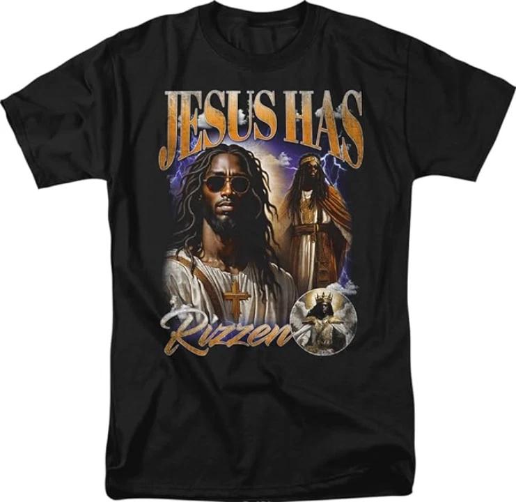 

Popfunk Jesus Has Rizzen Black Unisex T-Shirt 4XL