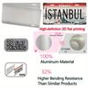 Printing, , Istanbul Turkey Vintage Metal Aluminum Sign License Plate, Decorative Sign and Plaque (11.9X6inch), Travel Souveni