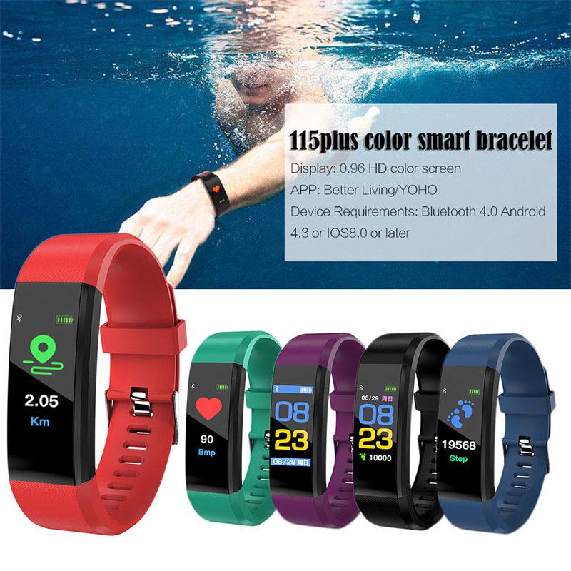 new color screen smart bracelet watch 115 plus