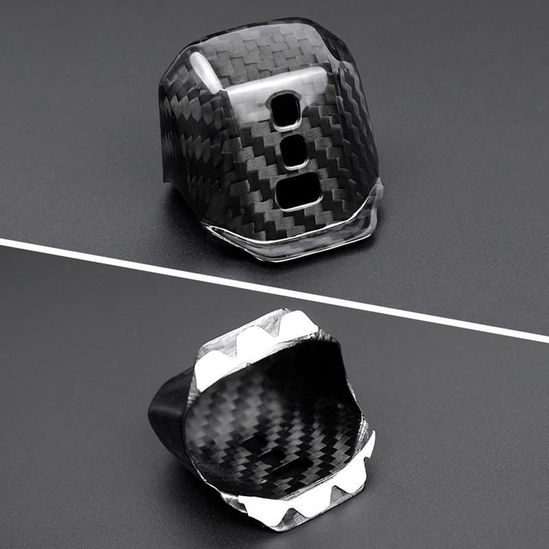NUOVO-Adesivo in Vera Fibra di Carbonio Copertura Pomello Cambio Auto Accessori Per VW Golf 8 MK8 2021-2023