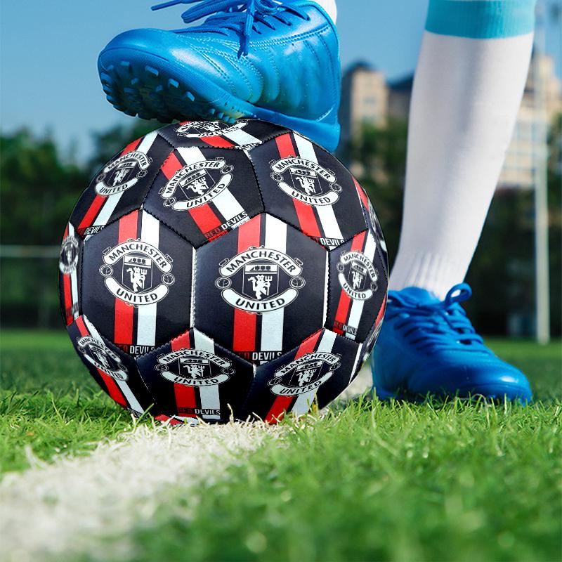 Manchester United F.C Print Size 5 Soccer Ball, PU Wear Resistant Football for Match Training and Daily Practice, Birthday Gift for Soccer Fans