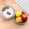 Non-Magnetic Stainless Steel Round Fruit & BBQ Deep Dish Plate