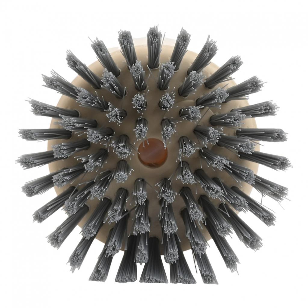 Ergonomic Handle Kitchen Pot Brush for Stainless Steel and Glass Surfaces