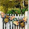 Creative Bees Wall Hanging Decoration For Garden Window Balcony And Outdoor Decoration Handcrafted With Rustproof Finish
