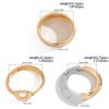 PuRui New Creative Design Irregular Geometric Heavy Metal Bangles for Women Trend Punk Hip Hop Open Spring Bracelet Zircon