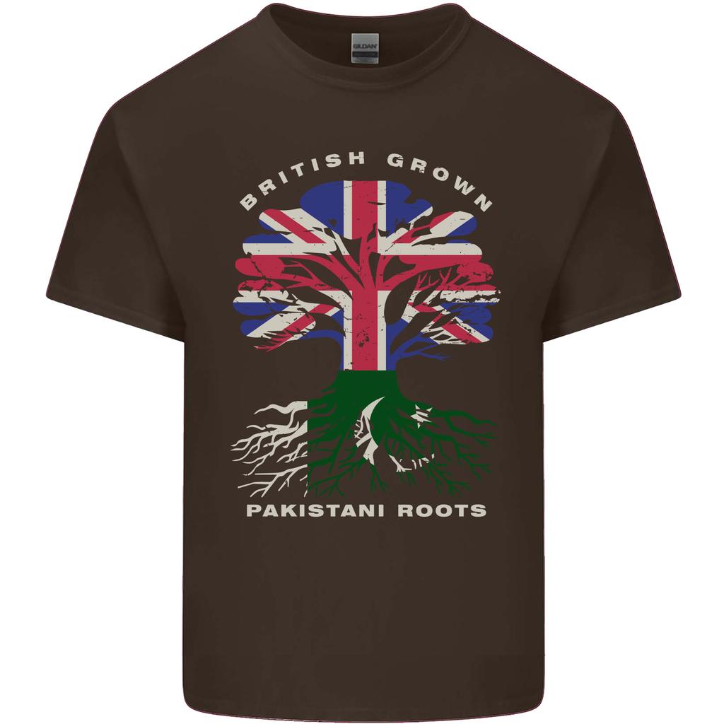 British Grown Pakistan Roots Flag Unisexs Light Cotton TShirt
