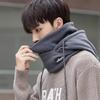 Men's Winter Warm Cotton Hat and Neck Warmer: Fleece-Lined, Cold-Proof Snood with Windproof Ear and Face Protection for Outdoor Cycling.